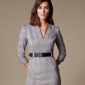 Karen Millen Checked Forever pencil Dress + Belt